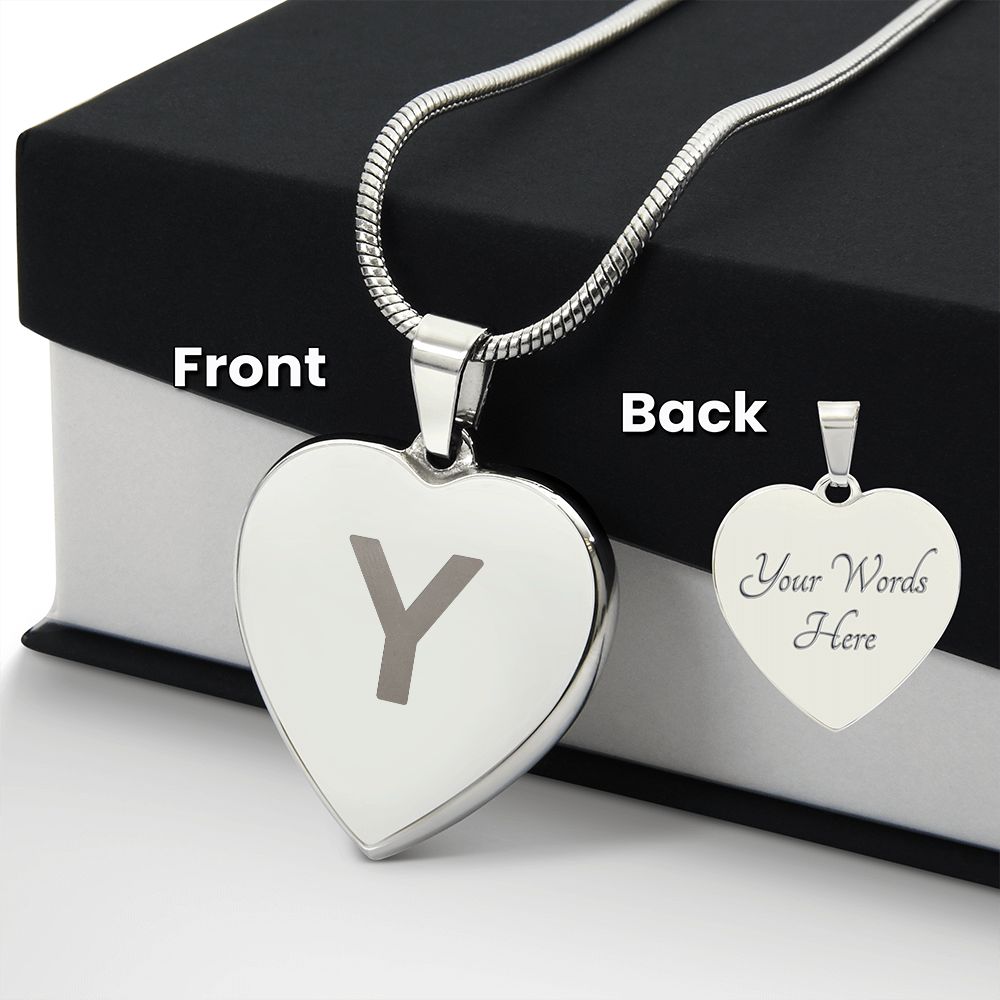 Luxury Engraved Initial Necklace: Y