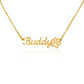 Luxury Personalized Paw Print Name Necklace