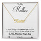 Luxury Name Necklace: To My Mother - From Son