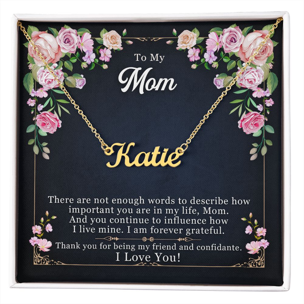 Luxury Name Necklace: To My Mom