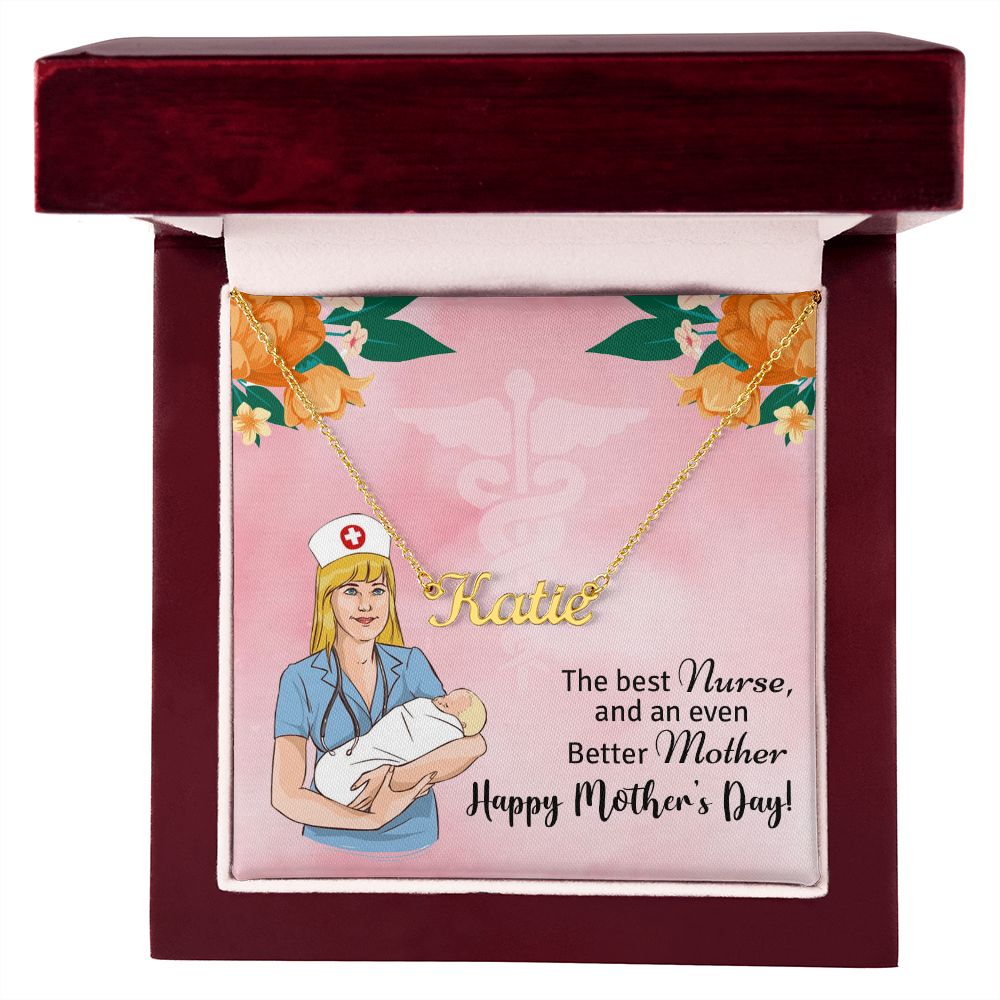 Luxury Name Necklace: To Mother & Nurse