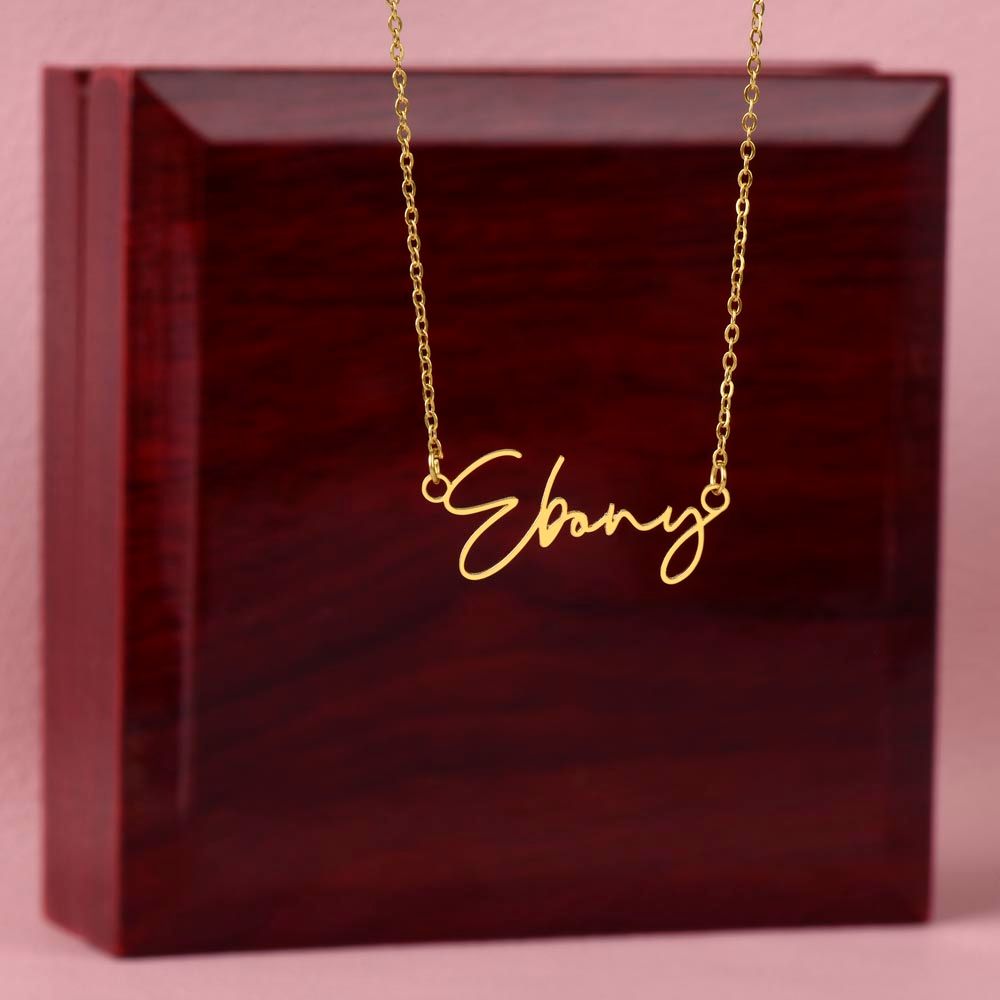 Luxury Signature Style Name Necklace: To My Amazing Mom - From Daughter