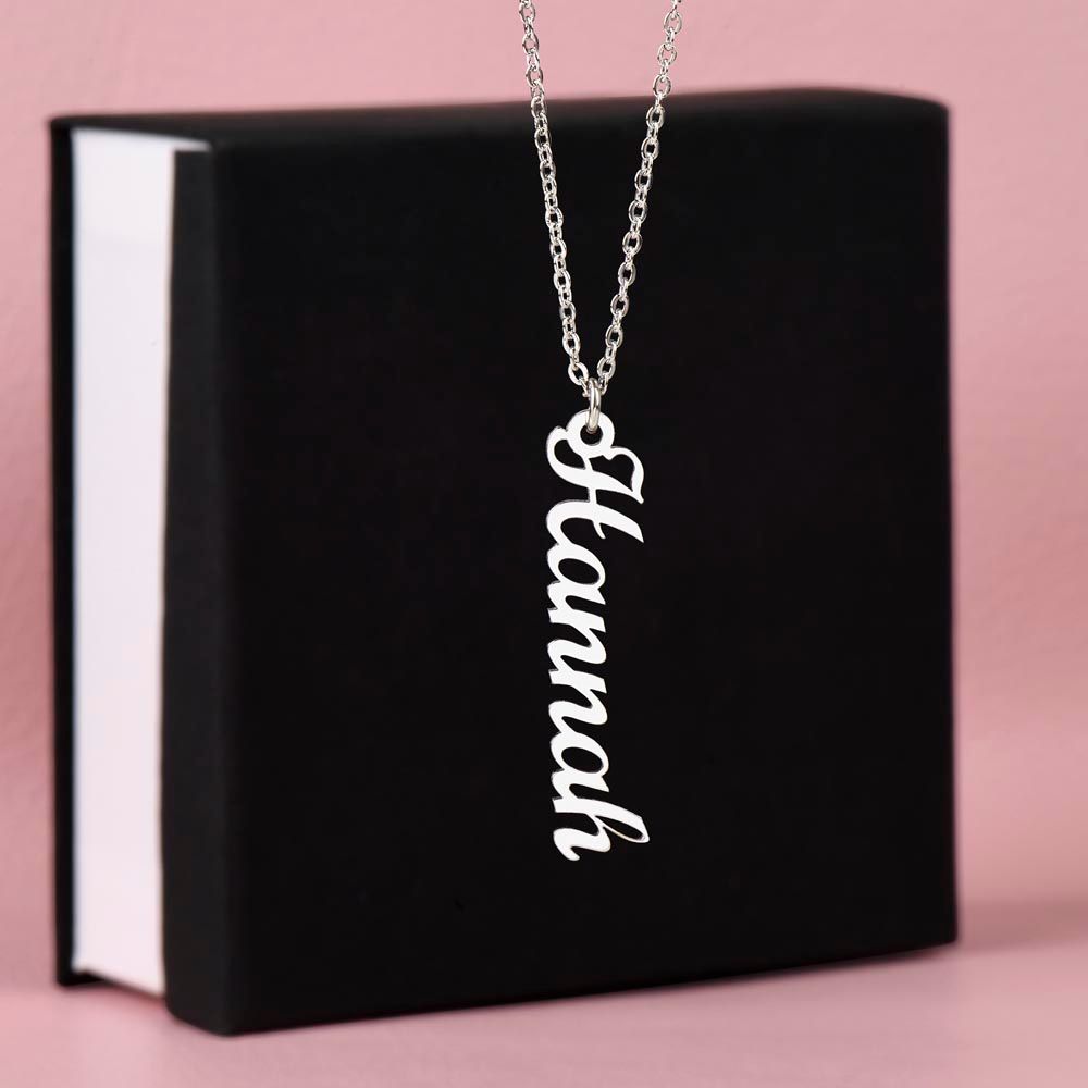 Luxury Personalized Vertical Name Necklace