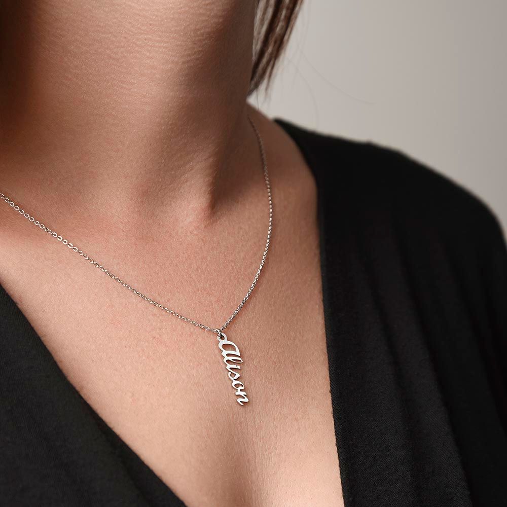 Luxury Personalized Vertical Name Necklace