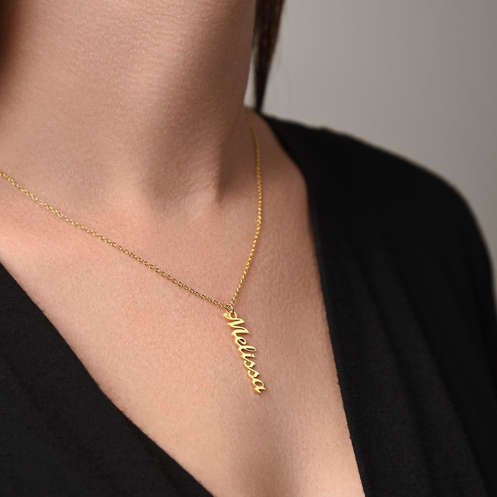 Luxury Personalized Vertical Name Necklace