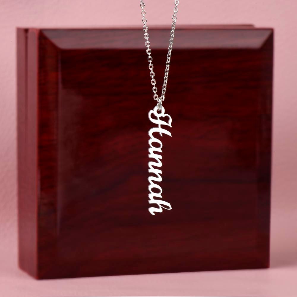 Luxury Personalized Vertical Name Necklace