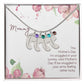 Mom to Be: Personalized Engraved Baby Feet Necklace With Birthstones