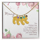 Mom to Be: Personalized Engraved Baby Feet Necklace With Birthstones